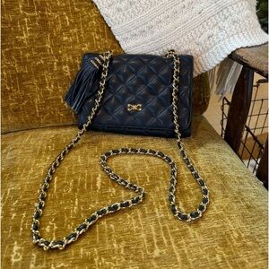 Magnum Navy Blue Crossbody Bag Shoulder Bag Purse With Gold Chain